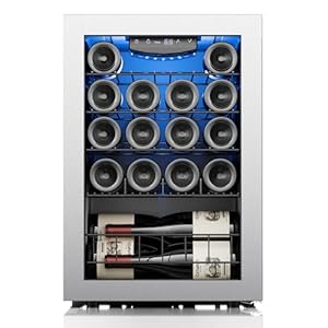 Ca’Lefort Wine Fridge, 20 Bottles Wine Cooler with Digital 38-65℉ Temper Control, Wine Cooler Refrigerator Freestanding and Under Counter with Anti-U V Glass Door for Home Office Dorm