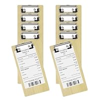 PATIKIL Holz Rechnungspräsentator Gästebuch Kellner Notizblock Für Cafés Restaurant 8\ x 4\ (Beige) 10Stk