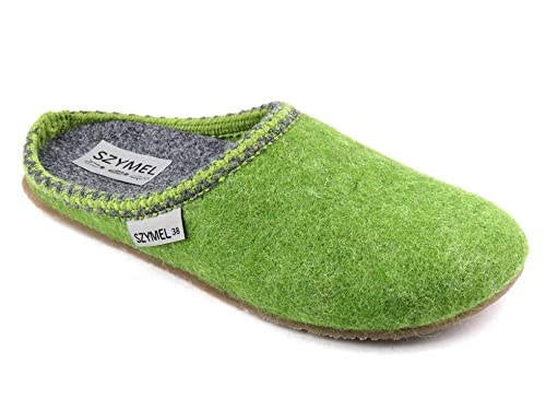 Pantuflas de Mujer de Fieltro de Lana SZYMEL | Hecho a Mano en la UE, Comodidad y diseño Aireado Resistente al Desgaste | Tallas: 36-42 Cover