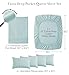 Southshore Fine Living, Inc. 21-Inch Queen Deep Pocket Sheet Set, 6-Piece Blue Sheet Set Queen Size, Pet Hair Resistant Bedding Sheets and Pillow Cases, Machine Washable, Sky Blue Sheets