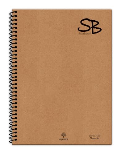 SB A4 70 Yp. Defter Kraft Kapak Spiralli Hafif Kağıt ÇİZGİLİ 140 Sf.