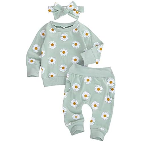Newborn Infant Baby Girl Clothes Set Sweatshirts Tops Pants Toddler Girl Outfits Gifts 3 6 9 12 18 24 Months