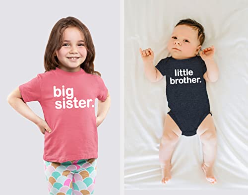 Big Sister Little Brother Outfit Matching Shirts Sets Baby Newborn Outfits Shirt2