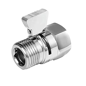 Douchekop Afsluiter, Messing Douchekop Afsluiter, Stroomregeling en Afsluitklep, Bolkraan met Korte Schakelgreep, voor Douchekoppen, Handdouches, Douchearmen