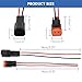 14 AWG 2-Pin DT Waterproof Electrical Connector Set - Male & Female Automotive Wire Connectors for Car, Truck, Boat, Motorcycle - 3-Pack Waterproof Harness Pigtail