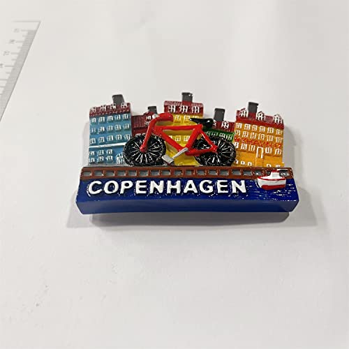 Imán Decorativo 3D de Resina para Refrigerador de Copenhague 8x5.5 cm miniatura 2