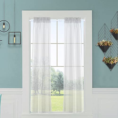 Image of AIZESI Spring Tension Rods Adjustable 26 to 39 inch Tension Curtain Rod Small Tension Rod No Drilling Expandable Spring Loaded Curtain Tension Rod,Suitable for Doors and Windows 28 to 36 inch