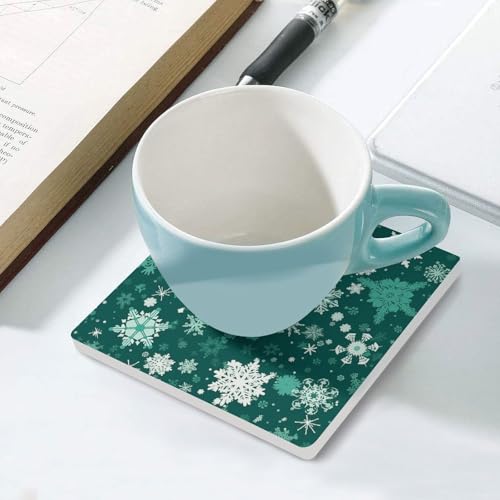 Dessous de verre flocons de neige pour table basse et apéritif hivernal - 6