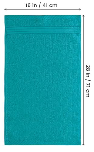 Image of Utopia Towels 6 Piece Premium Hand Towels Set, (16 x 28 inches) 100% Ring Spun Cotton, Lightweight and Highly Absorbent Towels for Bathroom, Travel, Camp, Hotel, and Spa (Turquoise)