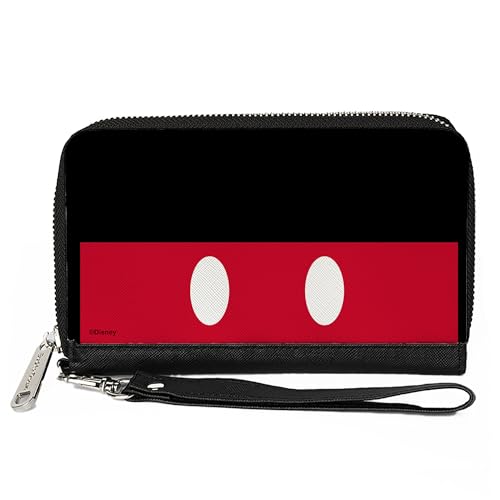 Buckle-Down Women's PU Zip Around Wallet Rectangle-Mickey Mouse, 7.5