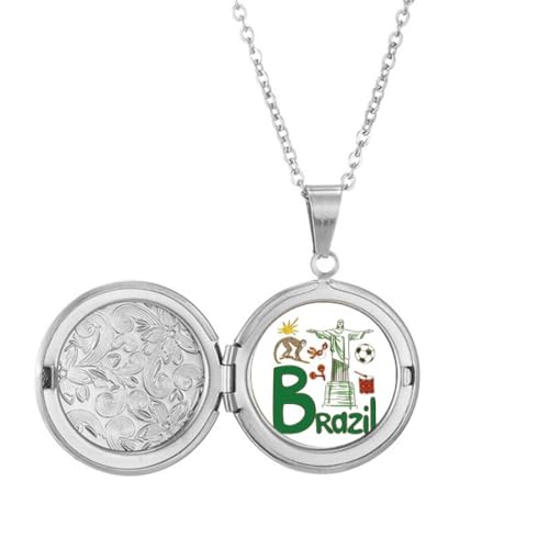 Collier Brésil médaillon anti-allergie qui ne noircit pas sur la peau