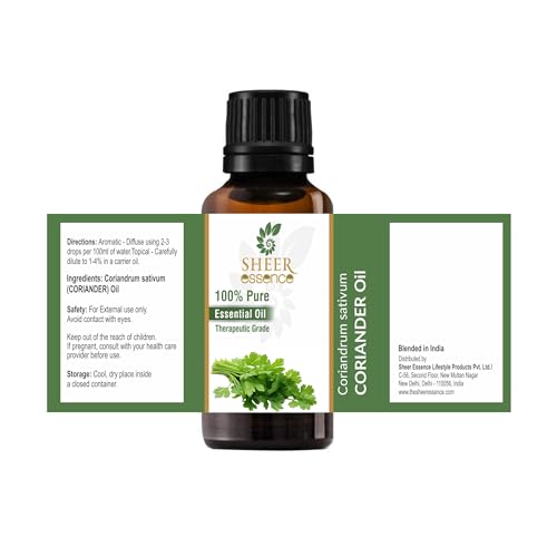 Huile essentielle de coriandre pure pour le soin de la peau et des cheveux en flacon de 250ml
