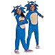 SONIC MOVIE 3 (SEGA) das Igel-Kostüm von Disguise, offizieller Sonic 3-Charakter-Overall für Kinder mit Kapuze, steifen Filzohren und kultigen Stacheln, Größe S Kinder von 5-6 Jahren