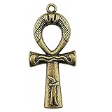 10 Antique Bronze 43x19mm Ankh Charm Breath of Life Charm Egyptian Charm Christian Cross Charm Spiritual Charm (NS696)