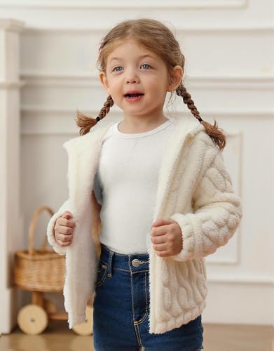 Image of Toddler Fleece Jacket Girls Warm Coats Winter Outerwear 2-6 Years
