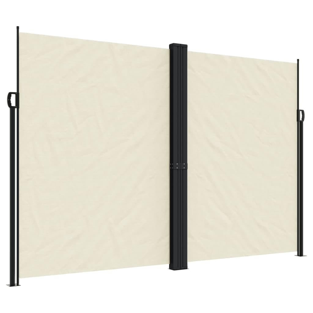 Auvent latéral rétractable crème 220x1200 cm | Double store de jardin