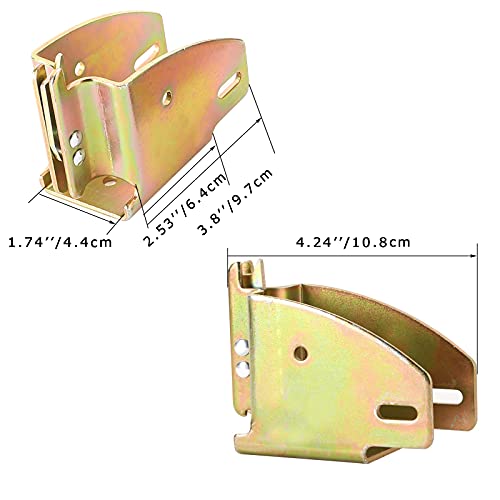 Atptool E Track Wood Beam Socket Fittings,E Track Beam Socket,E-Track Accessories Wood Beam Brackets,Cargo Storage Lumber Bracket For Cargo Control, Shelf Brackets,Cargo Trailer (8) #TOP1