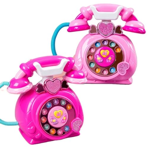 Image of Educational Phone Toy for 2-12 Years Kids Rechargeable 24 Modes Talking Baby Smart Phone Mobile Toy for Boys Girls Christmas Gift Birthday Surprise (Pink Telephone)