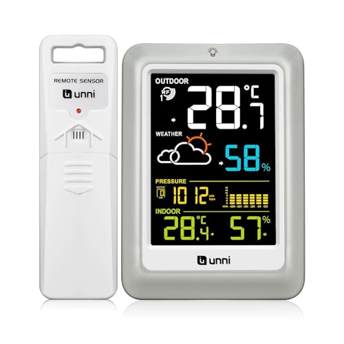 Stations Météo Sans Fil Avec Écran Couleur, Moniteur Intérieur...