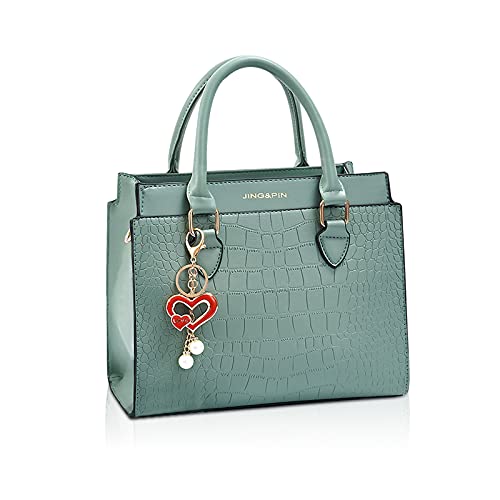 Borse da Piccola Moda Borsa a Tracolla Multiuso a Mano con Manico Superiore Messenger con Ciondolo Scuro donna verde
