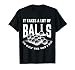 Funny Golf T-Shirt It Takes Balls Puns Gift Idea for Golfers