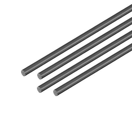 Image of sourcing map Carbon Fiber Round Rod Aircraft Fixed Rod for RC Airplane 2mm, 500mm/19.6inch Length Matte Pole, 4pcs