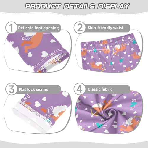 Girls Leggings Funny Cartoon Cupid Shooting Arrows Toddler Girls Clothes Leggings for Girls Toddler Girls Leggings 3-4T3