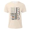 Inspirational Print Action Day Graphic T-Shirt Comfortable Short Sleeve Shirt for Men, beige, 3XL #3
