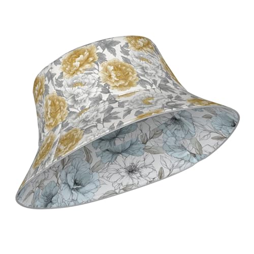 Image of Bucket Hat Double-Side-Wear Reversible Sun Hat Beach Travel Hiking for Women Men