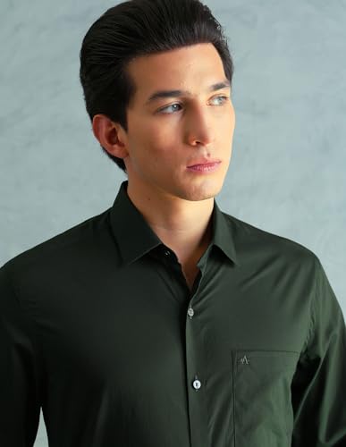 Image of Arrow Slim Fit Mens Formal Shirt - 100% Cotton, Breathable & Comfortable, Full Sleeves Shirts for Men