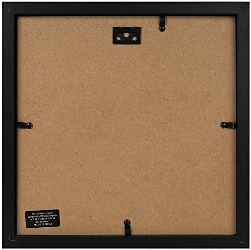 Miniatura 7 de Golden State Art Marco de graduación de 10 x 10 pulgadas con cristal real, se adapta a fotos y borlas de 5 x 7 pulgadas, doble paspartú (negro sobre