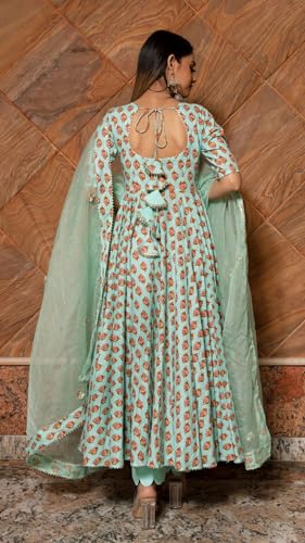 Image of Kurta Set for Women | Anarkali Kurta Set with Dupatta | Women Kurta Sets with Dupatta | Kurta Set with Dupatta for Women | Women Kurta Pant Dupatta Set
