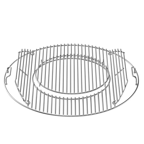 Skyflame Charkettle Stainless Steel Double-Side Hinged Grill Grid with Handle,
