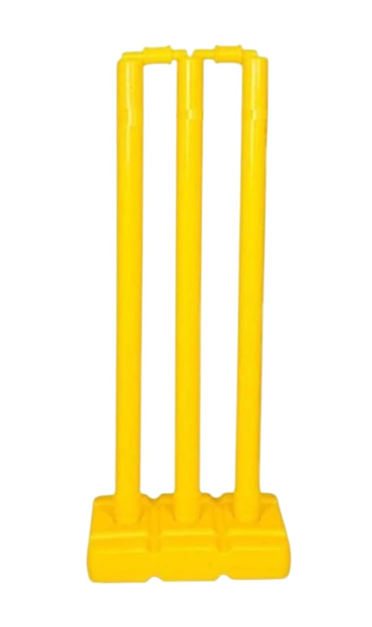 GELT PVC Cricket Wicket Set with Stand, Full Size Plastic Cricket Stumps for Tennis Ball Practice, Lightweight Portable Cricket Stump Set for Kids and Adults, Indoor and Outdoor Cricket, Orange-image-35