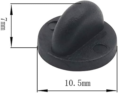 Miniatura 2 de 100 piezas de pasador de goma para embrague de mariposa, parte trasera de pasador de goma, parte trasera de embrague de mariposa, tapa de repuesto