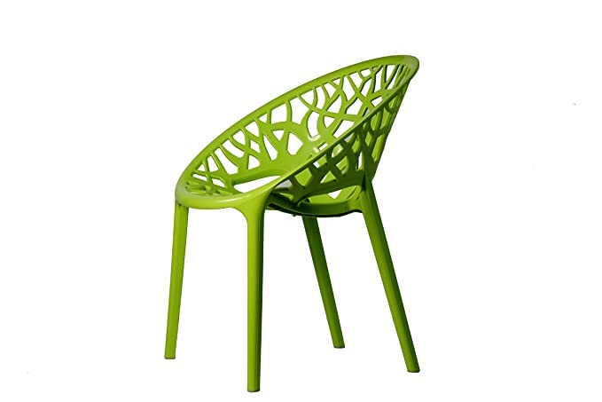Image of SkyGlamour Neelkamal Crystal Plastic Chair|Chairs for Home, Garden, Balcony & Patio Durable Indoor &Outdoor (Color: Lime Green; Pack of 1