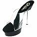 Produktbild Pleaser ALLURE-601 Damen Plateau Pantolette, Schwarz/Klar, EU 37 (US 7)
