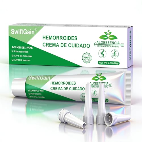 Crema para aliviar las hemorroides, adecuada para aliviar el dolor, la hinchazón, la picazón y el sangrado, protegiendo la piel delicada (20G 1-Pack)