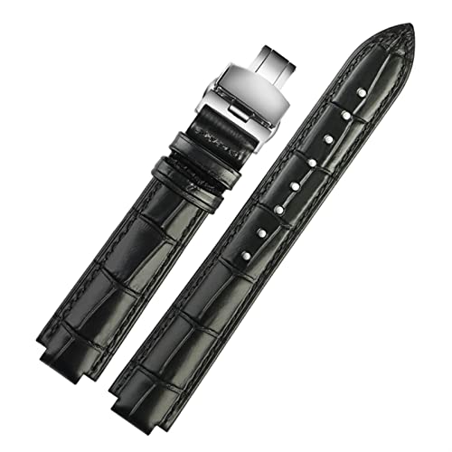 Bracelet de montre en cuir authentique bleu nuit pour montre Ballon Bleu homme