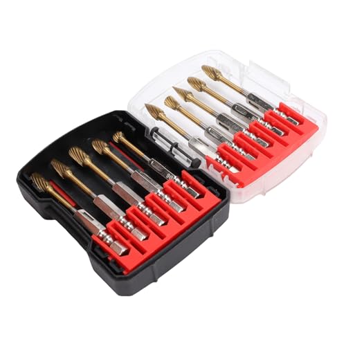Set de Fresas Double Cut 10 piezas 1/4 pulg con caja miniatura 7
