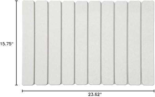 Miniatura 10 de Alfombrilla de baño de piedra de diatomita para suelo de baño, secado rápido, diseño plegable, 23 x 15 pulgadas, súper absorbente, tapete de baño de