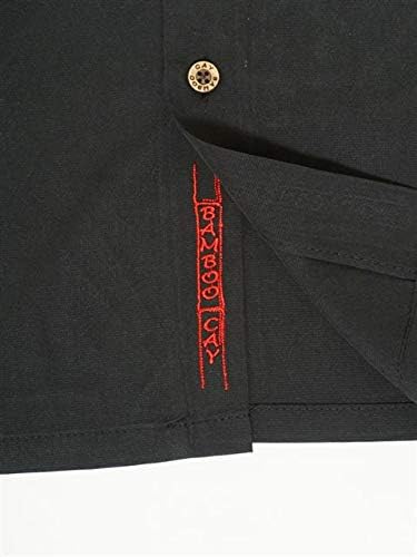 Bamboo Cay Mens Short Sleeve Always 5 Oclock Casual Embroidered Button Up Shirt - Image 8