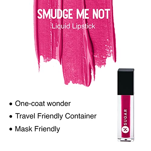 Image of SUGAR Cosmetics Smudge Me Not Liquid Lipsticks for Women | Transferproof & Waterproof | Lasts 12+ Hours | Matte Lipstick | 1.1ml - 07 Rethink Pink