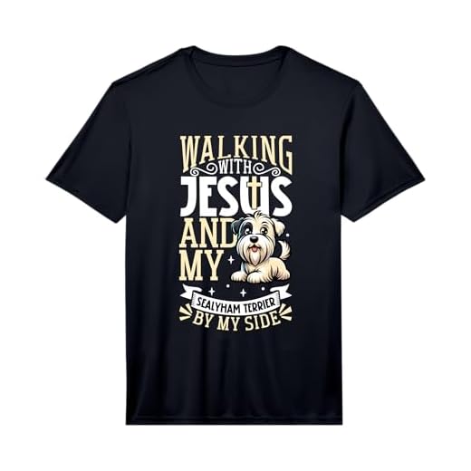 Mens Jesus and Dog - Sealyham Terrier Performance T-Shirt