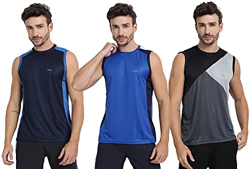 Image of FTX Men's Dri-Fit Round Neck T-Shirt - Royal Blue, Navy Blue, Grey (709 9-709 10-709 11)