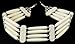 VIRTUAL STORE USA Buffalo Bone Hairpipe Four Line Native American Inspired Choker Necklace