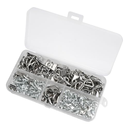 Image of Picture Hanging Kit Level 80pcs Stainless Steel Photo Frame Hooks Home Hardware for Easy Hanging Decorations