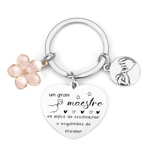 POIUYTRE Llavero Maestro Regalo Maestro Regalo de acción de Gracias Llavero Maestro Gracias Maestro por el Regalo Grabado Llavero Graduación Regalos Cumpleaños Regalo del dia del Maestro (4)