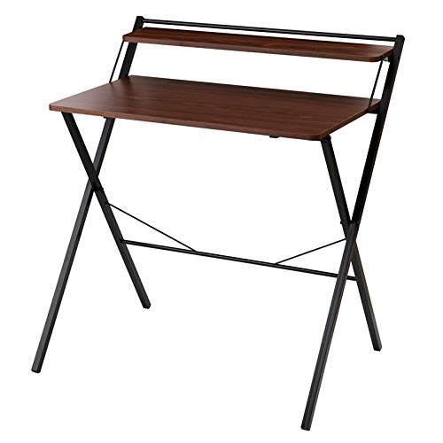 棚付折りたたみワークデスク(ロータイプ/ナチュラル) 幅80cm