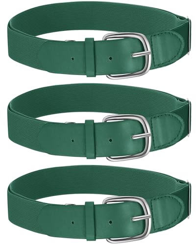 Image of Hercicy 3 Pieces Adult and Youth Baseball Softball Uniform Belts, Adjustable Size Uniform Belt